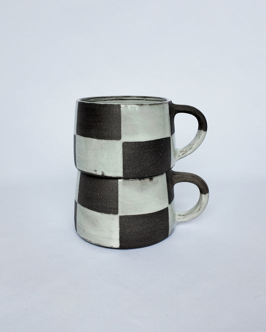 Black and White Checkered Mug