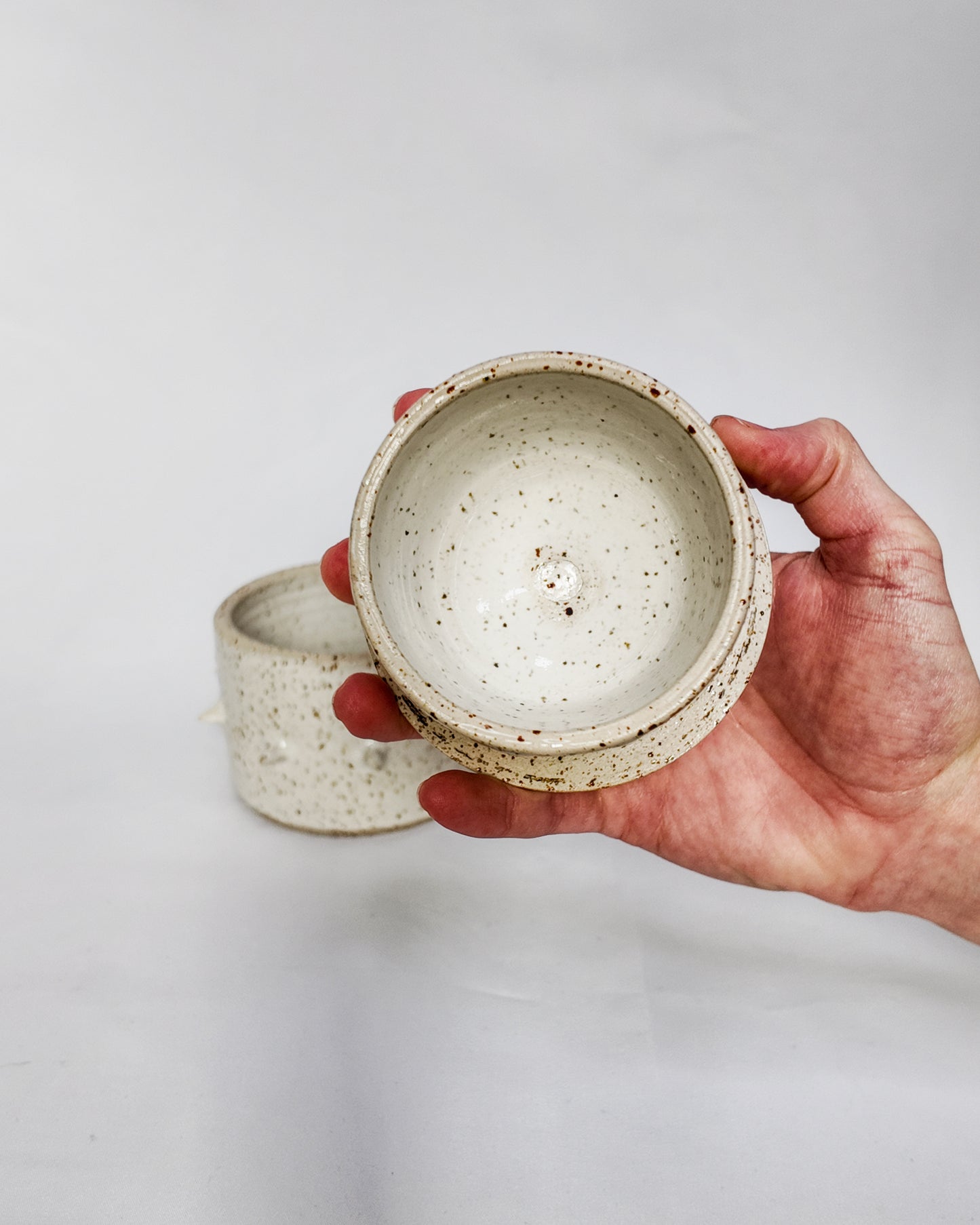Speckled french butter crock (2nd)