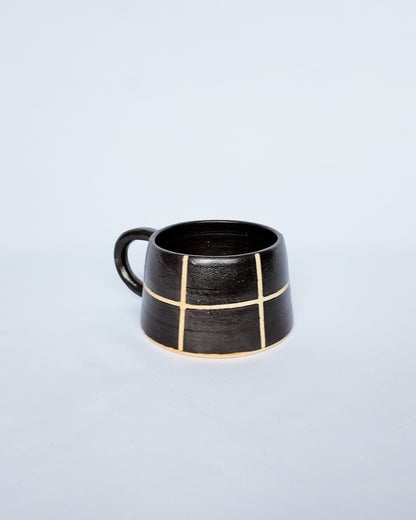 Brown Checkered Mug