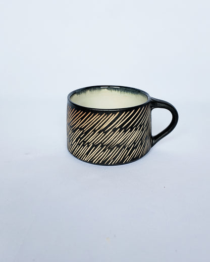 Mini Stripe Sgraffito Mug