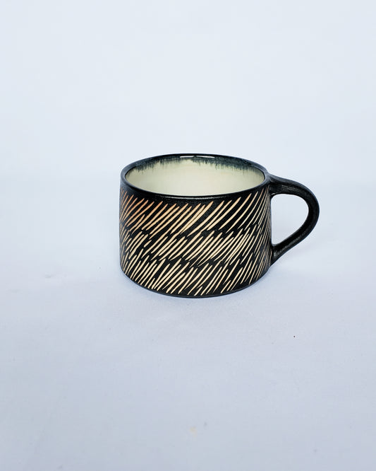 Mini Stripe Sgraffito Mug