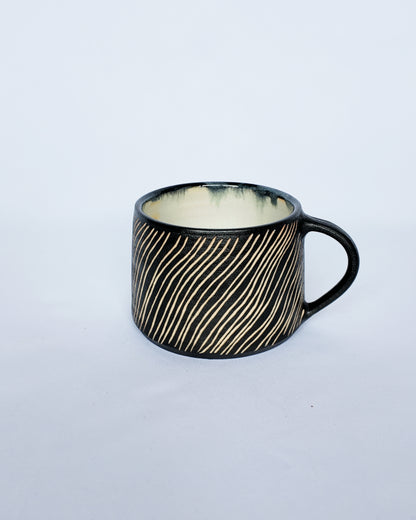 Stripy Sgraffito Mug