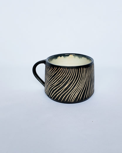 Stripy Sgraffito Mug