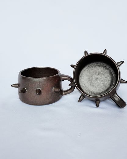 Dark Clay Spiky Mug
