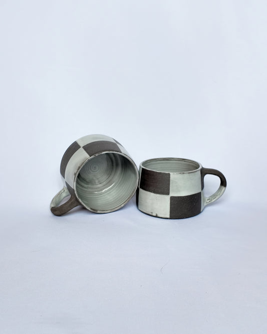 Black and White Checkered Mug