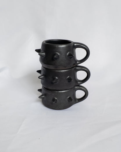 Spiky espresso cup with handle