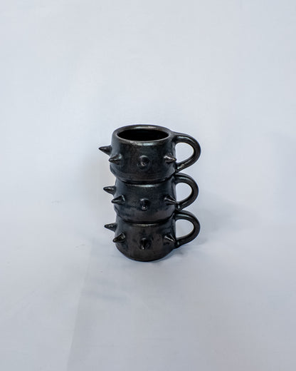 Spiky espresso cup with handle