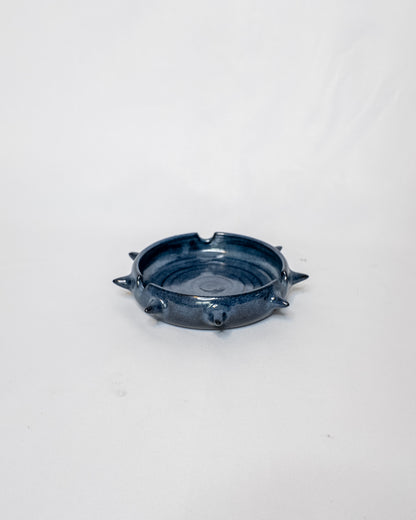 Blue spiky ash tray