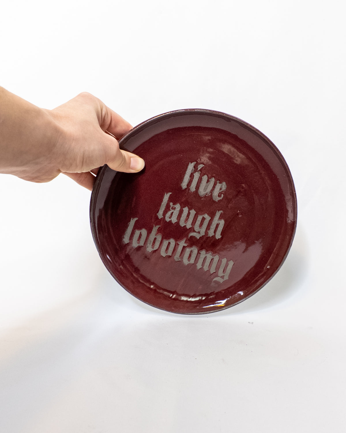 Live laugh lobotomy plate